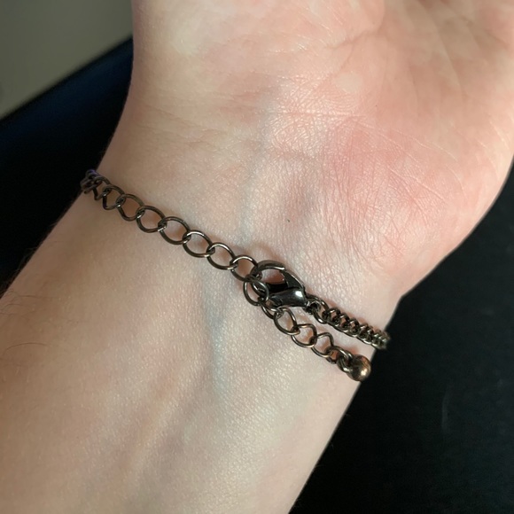 Gunmetal Black Cross Bracelet - Picture 2 of 2